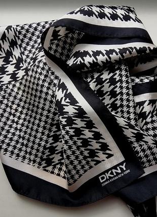 Шелковый шарф платок dkny, размер 162/34