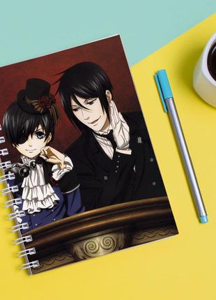 Скетчбук sketchbook для малювання з принтом темний дворецький-kuroshitsuji 2
