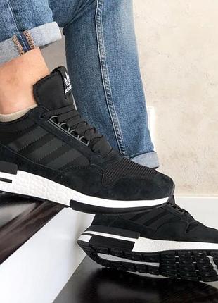 Adidas zx 500 rm🆕легкие мужские кроссовки🆕замшевые черно-белые адидас зх на лето