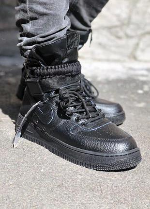 Кроссовки мужские nike sf air force 1 high черные / кросівки чоловічі найк аир форс кроссы