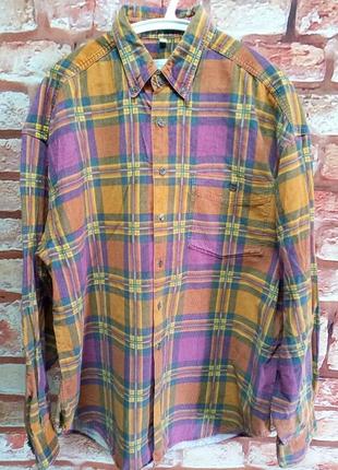 Рубашка яркая микровельвет canda винтажная 90-е