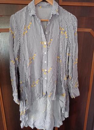 Удлиненная блуза