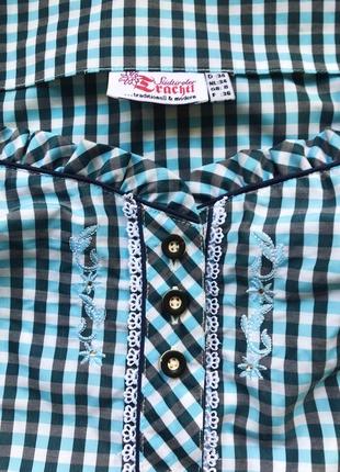 Винтажная блуза топ в клетку винтаж австрия германия6 фото