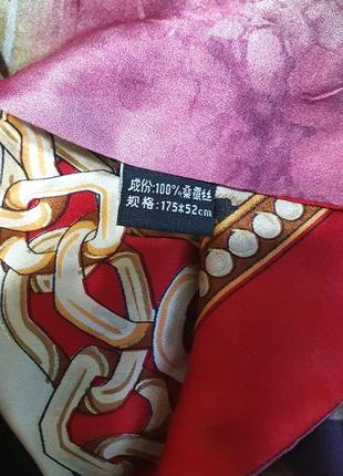Красивый двусторонний шелковый шарф3 фото