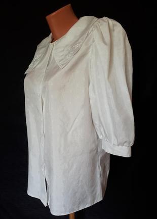 Винтаж! белая блуза yessica (размер 38)7 фото