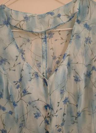 Очаровательное воздушное макси платье пеньюар пляжная туника4 фото