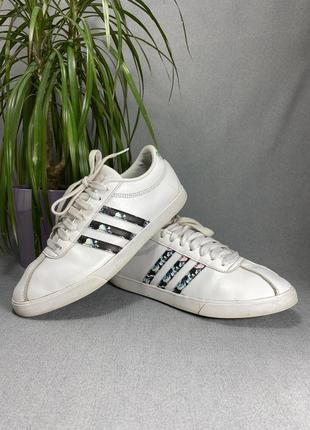 Стильные кроссовки adidas courtset, 38 р, натуральная кожа