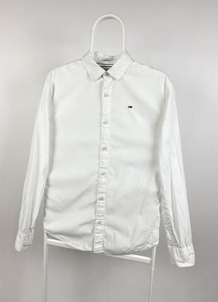 Оригинальная белая рубашка tommy hilfiger9 фото