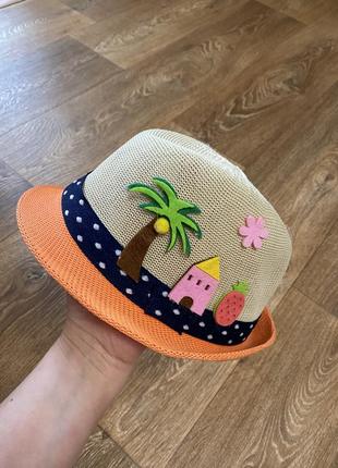 Панама шапка кепка шляпа 2-3 года соломенная1 фото