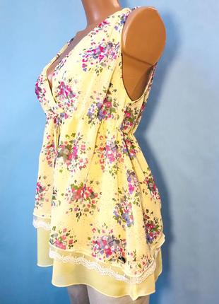 Calvin klein топ блуза с цветочным принтом floral chiffon9 фото