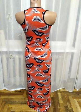 Длинное платье-сарафан с бабочками miss candy, размер с-м2 фото