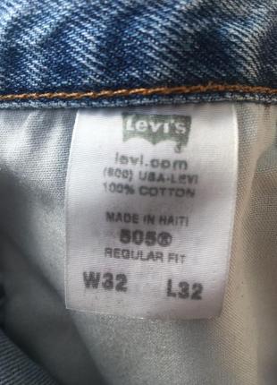 Крутые голубые джинсы levi’s 505 👖 {32/32}🔥9 фото