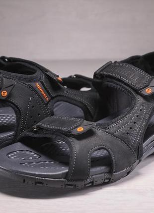 Сандалии мужские кожаные merrell sandspur leather sport black8 фото