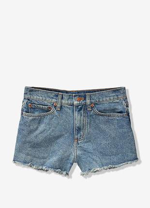 Шорти жіночі  victoria's secret pink high waist denim short   (s)1 фото