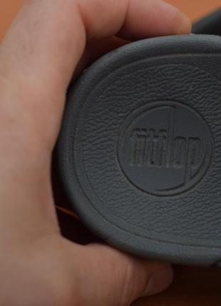 В'єтнамки, шльопанці кольору хакі на платформі fitflop, 38 розмір. оригінал5 фото
