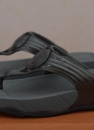 В'єтнамки, шльопанці кольору хакі на платформі fitflop, 38 розмір. оригінал3 фото