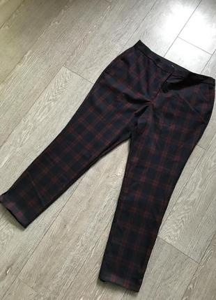 🔥стильні завужені брюки клітина kiabi р. 14/xl