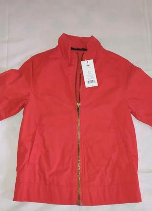 Нова коттоновая куртка червоного кольору, 100% коттон джордж для хлопчика 104-1102 фото