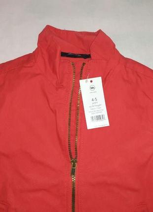 Нова коттоновая куртка червоного кольору, 100% коттон джордж для хлопчика 104-1103 фото