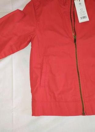 Нова коттоновая куртка червоного кольору, 100% коттон джордж для хлопчика 104-1104 фото