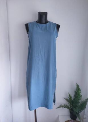 Блакитна вельветова майка туніка від mango