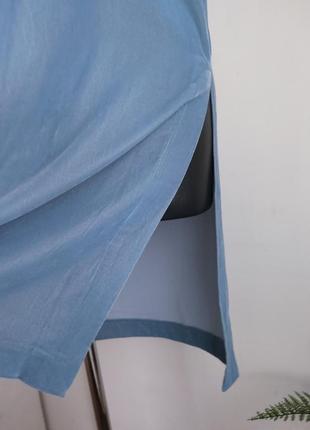 Блакитна вельветова майка туніка від mango4 фото