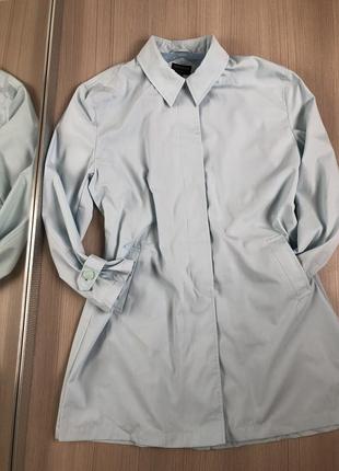 Плащ пальто тренч літо ton sur ton ніжно голубий колір жіночне елегантне вишукане