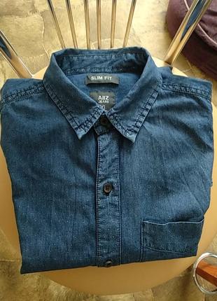 Рубашка фирмы aiiz jeans slim fit.xl-ка.2 фото