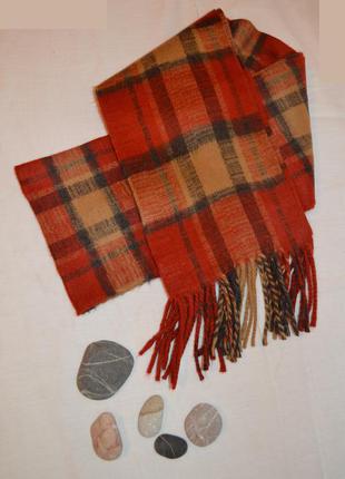 Шарф класика,червоно-бежева клітина.