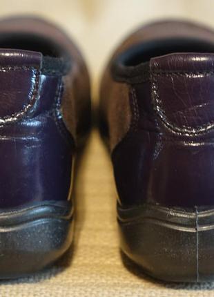 Легчайшие комбинированные туфли - балетки на широкую стопу easy b англия 38 р. ( 24,2 см.)9 фото