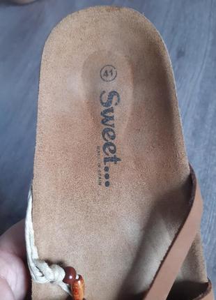 Биркенштоки шлёпанцы сандали кожаные коричневые ,размер 39.5/404 фото