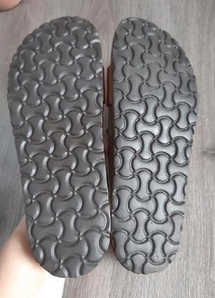 Биркенштоки шлёпанцы сандали кожаные коричневые ,размер 39.5/405 фото
