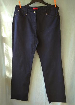 Легкие тонкие штаы брюки чиносы синие хлопок с эластаном заужены книзу by jaeans1 фото