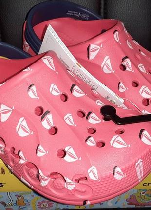 Клоги детские crocs на девочку baya printed poppy оригинал3 фото