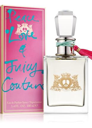 Парфюмированная вода peace, love and juicy couture - juicy couture, 100 мл7 фото