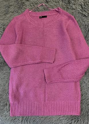 Сиреневый свитер с сиреневой люрексовой ниткой