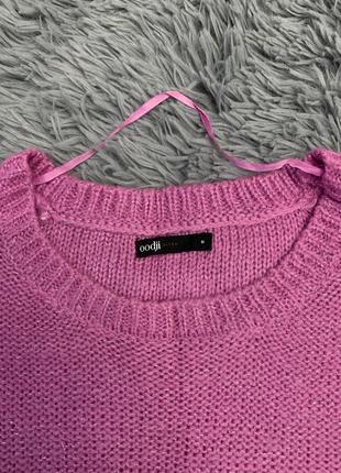 Сиреневый свитер с сиреневой люрексовой ниткой3 фото