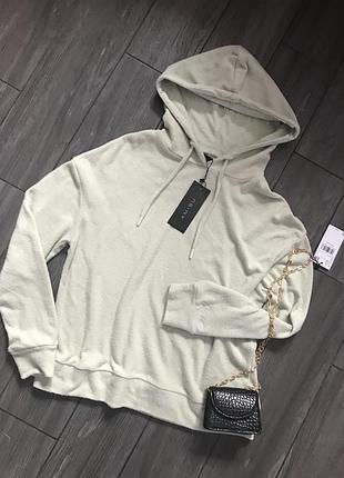 Толстовка худі ніжно-оливкового кольору оверсайз