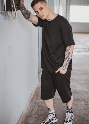 Комплект шорты и футболка 'player' черный