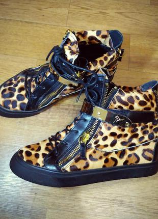 Кожаные сникерсы giuseppe zanotti 37,5 размер