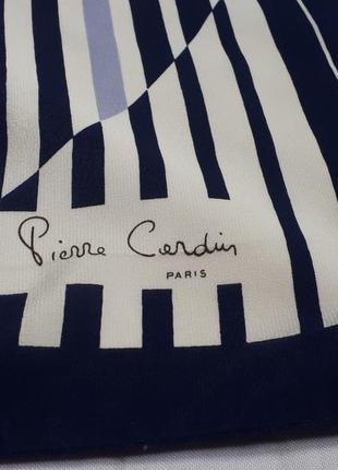 Шелковый брендовый платок pierre cardin paris (размер 78 см на 73 см)2 фото