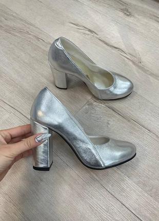 Туфли женские серебро 🌈 любой цвет 🎨8 фото
