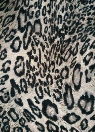Хомут шарф у хижий леопардовий принт сірий великій палантин як кашемір2 фото