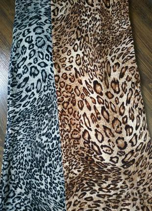 Хомут шарф у хижий леопардовий принт сірий великій палантин як кашемір4 фото