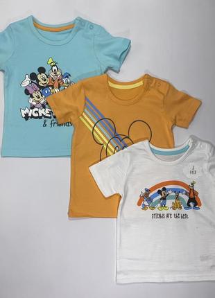Футболки george "disney mickey mouse and friends" 9-12 міс
