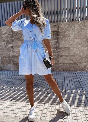 Стильное хлопковое платье