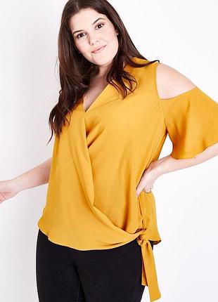 Стильная блузка на запах new look большого размера