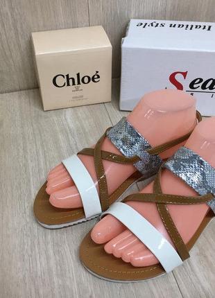 Боссоножки женские seastar sl-42 коричневый (лето эко-лак)