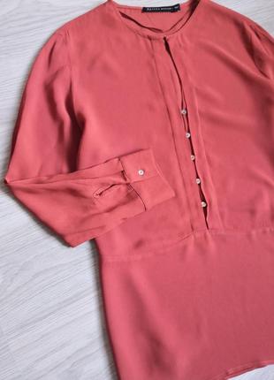 Кирпичная полупрозрачная блуза от zara2 фото