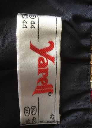 Винтажная юбка в складку на резинке с красивым принтом yarell германия8 фото